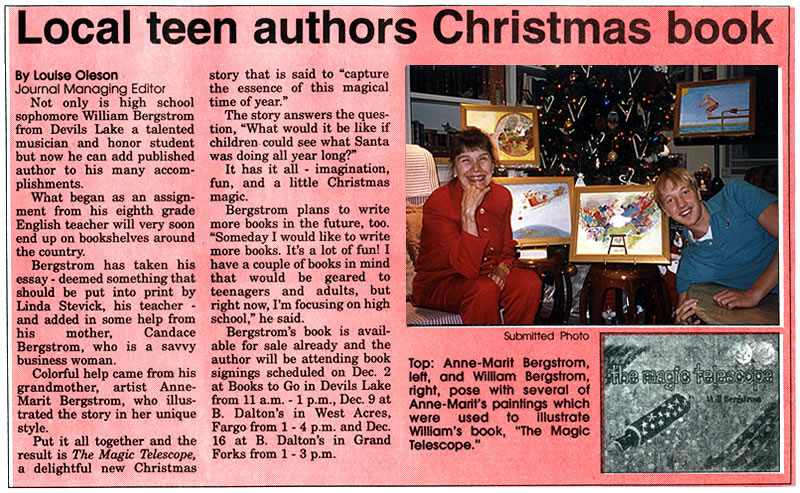 Local Teen Authors Christmas Book