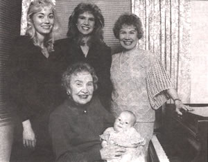 Three Generations : Alma Mehus Studness, Anne-Marit Studness Bergstrom, and Mira Leigh Bergstrom